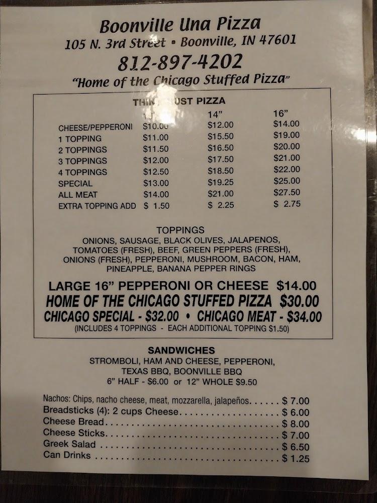 Una Pizza Menu image 1